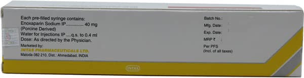 Loparin 40mg Pre Filled Syringe Of 0.4ml Injection