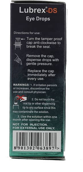 Lubrex Ds 1% Bottle Of 10ml Eye Drops