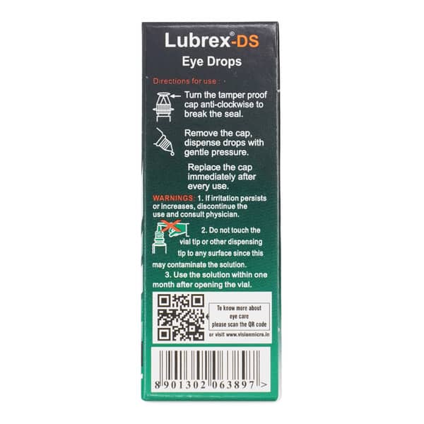 Lubrex Ds 1% Bottle Of 10Ml Eye Drops