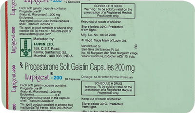 Lupigest 200mg Strip Of 10 Capsules