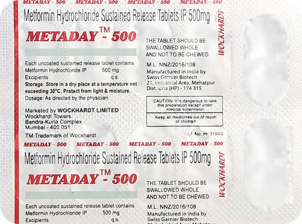 Metaday 500Mg Tablet