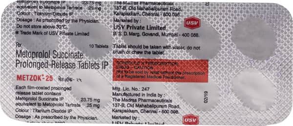 Metzok 25mg Strip Of 10 Tablets