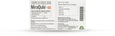 Miraqule 100mg Strip Of 10 Capsules