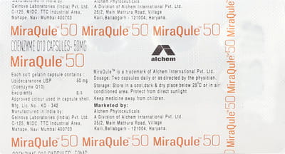 Miraqule 50mg Strip Of 10 Capsules