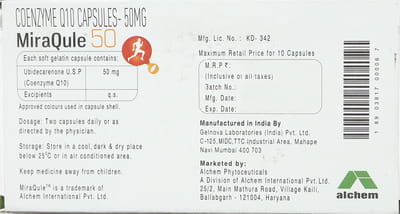 Miraqule 50mg Strip Of 10 Capsules