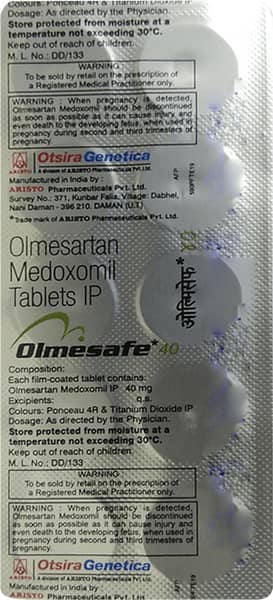 Olmesafe 40Mg Strip Of 10 Tablets