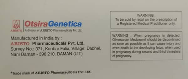 Olmesafe 40Mg Strip Of 10 Tablets