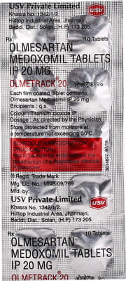 Olmetrack 20mg Strip Of 10 Tablets