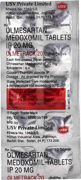 Olmetrack 20Mg Strip Of 10 Tablets