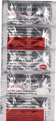 Olmetrack 40mg Strip Of 10 Tablets