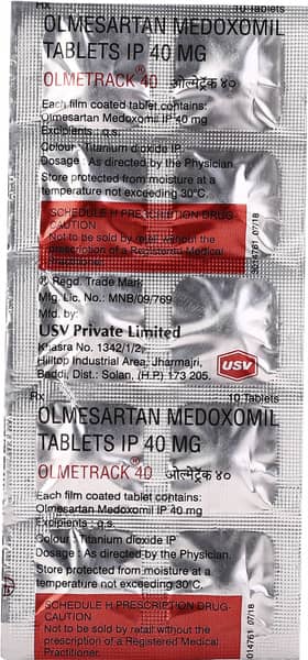 Olmetrack 40mg Strip Of 10 Tablets