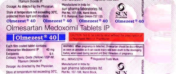 ओल्मेज़ेस्ट 40 टैबलेट