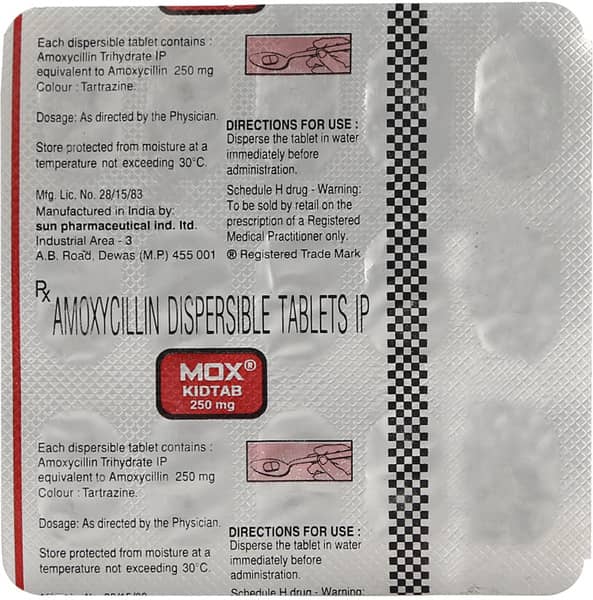 Mox Kid DT 250mg Tablet