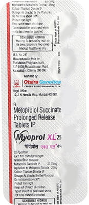 Myoprol Xl 25mg Strip Of 10 Tablets