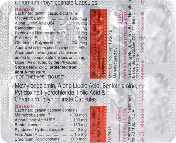 Nervz B Strip Of 10 Capsules
