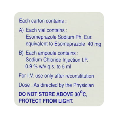Nexpro Iv 40mg Dry Vial Of 1 Powder For Injection