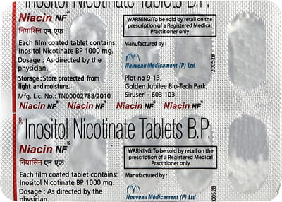 Niacin Nf 1000mg Strip Of 10 Tablets