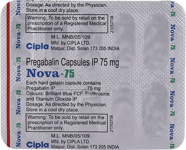 Nova 75mg Strip Of 10 Capsules
