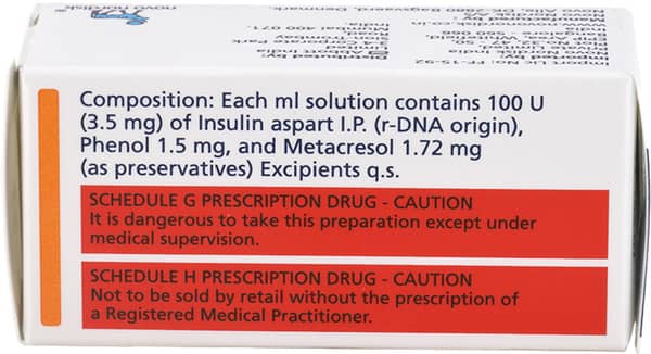Novorapid 100iu Vial Of 10ml Solution For Injection