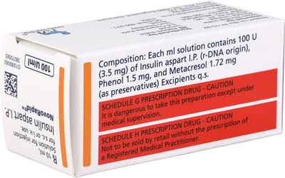 Novorapid 100iu Vial Of 10ml Solution For Injection