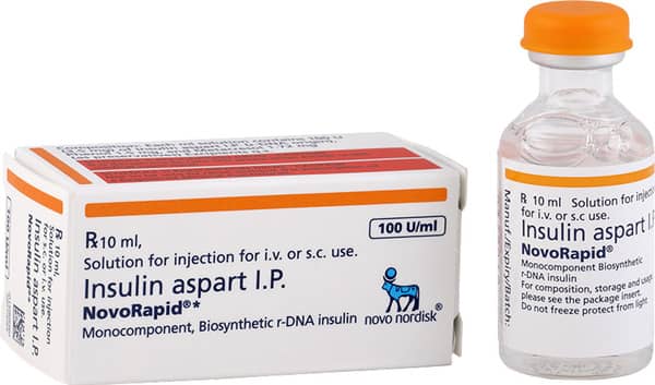 Novorapid 100iu Vial Of 10ml Solution For Injection