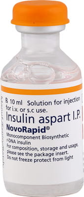Novorapid 100iu Vial Of 10ml Solution For Injection