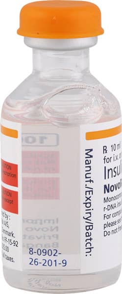 Novorapid 100iu Vial Of 10ml Solution For Injection