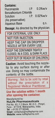 Nuflucon 0.3% Bottle Of 5ml Ear Drops