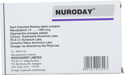 Nuroday 1500mcg Strip Of 10 Tablets