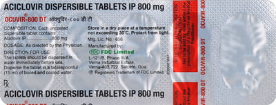 Ocuvir Dt 800mg Strip Of 5 Tablets