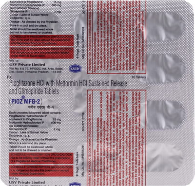 Pioz Mf G 2mg Strip Of 10 Tablets