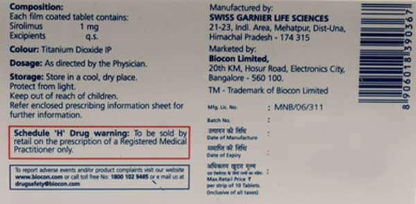 Rapacan 1Mg Strip Of 10 Tablets