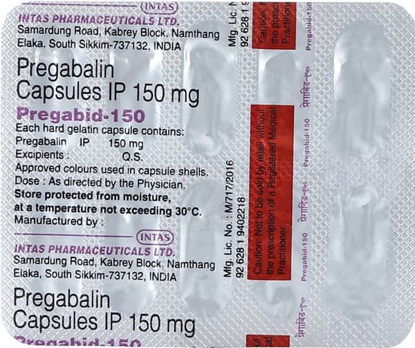Pregabid 150mg Strip Of 10 Capsules