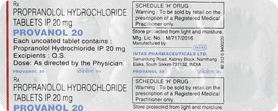 Provanol 20mg Strip Of 10 Tablets