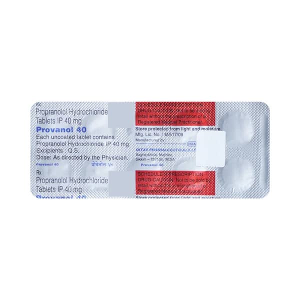 Provanol 40mg Strip Of 10 Tablets