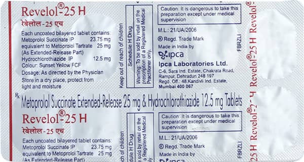 Revelol H 25mg Strip Of 10 Tablets