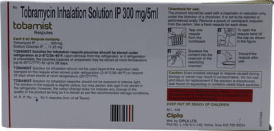 Tobamist 300mg 5ml Packet Of 5 Respules