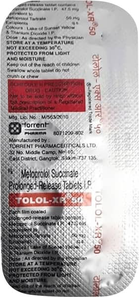 Tolol Xr 50mg Strip Of 10 Tablets