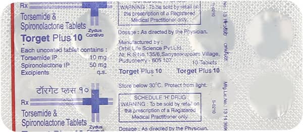 Torget Plus 10mg Strip Of 10 Tablets