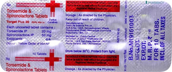 Torget Plus 20Mg Strip Of 10 Tablets