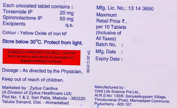Torget Plus 20Mg Strip Of 10 Tablets