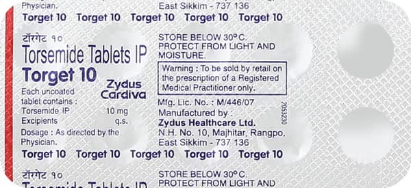 Torget 10mg Strip Of 10 Tablets