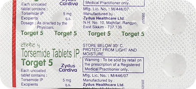 Torget 5mg Strip Of 10 Tablets