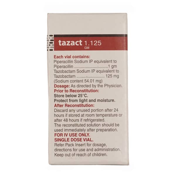 Tazact 1.125Gm Dry Vial Of 1 Powder For Injection