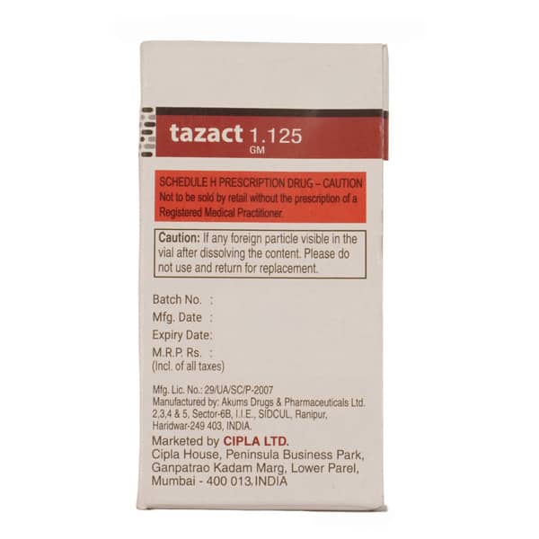 Tazact 1.125Gm Dry Vial Of 1 Powder For Injection