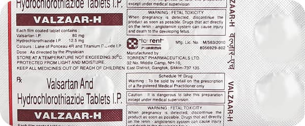 Valzaar H 40Mg Strip Of 10 Tablets