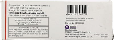 Telsar 80mg Strip Of 10 Tablets