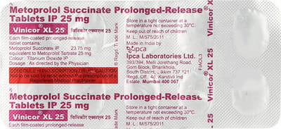 Vinicor Xl 25mg Strip Of 10 Tablets