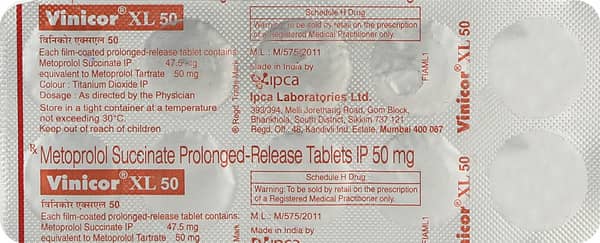 Vinicor Xl 50mg Strip Of 10 Tablets