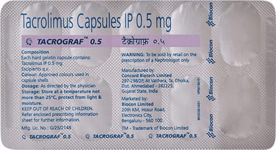 Tacrograf 0.5mg Strip Of 10 Capsules